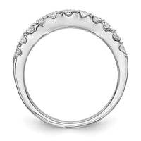 Load image into Gallery viewer, 14K White Gold 3/4 carat Diamond Contoured Complete Wedding Band

