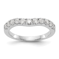 Load image into Gallery viewer, 14K White Gold 3/4 carat Diamond Contoured Complete Wedding Band
