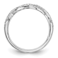 Load image into Gallery viewer, 14K White Gold 1/4 carat Twist Diamond Complete Wedding Band
