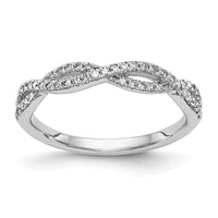 Load image into Gallery viewer, 14K White Gold 1/4 carat Twist Diamond Complete Wedding Band
