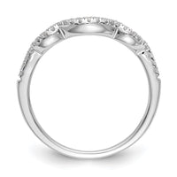 Load image into Gallery viewer, 14K White Gold 1/8 carat Diamond Contoured Complete Wedding Band
