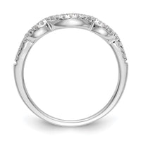 Load image into Gallery viewer, 14K White Gold 1/8 carat Diamond Contoured Complete Wedding Band
