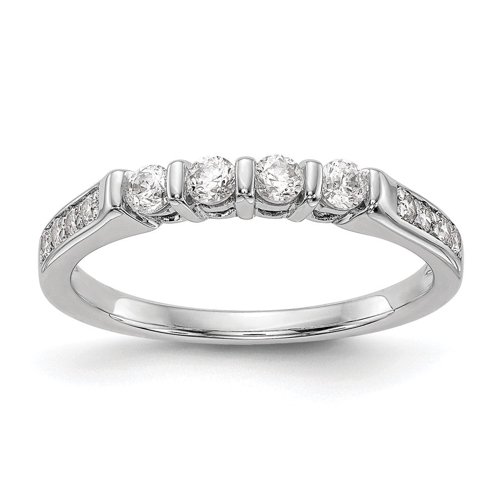 14K White Gold 1/3 carat Diamond Complete Wedding Band