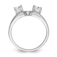 Load image into Gallery viewer, 14K White Gold 1/2 carat Princess Diamond Complete Wrap Ring
