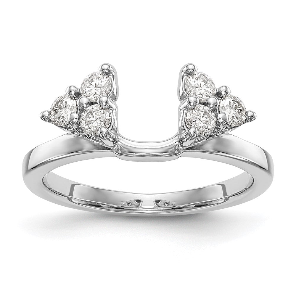 14K White Gold 3/8 carat Diamond Complete Wrap Ring