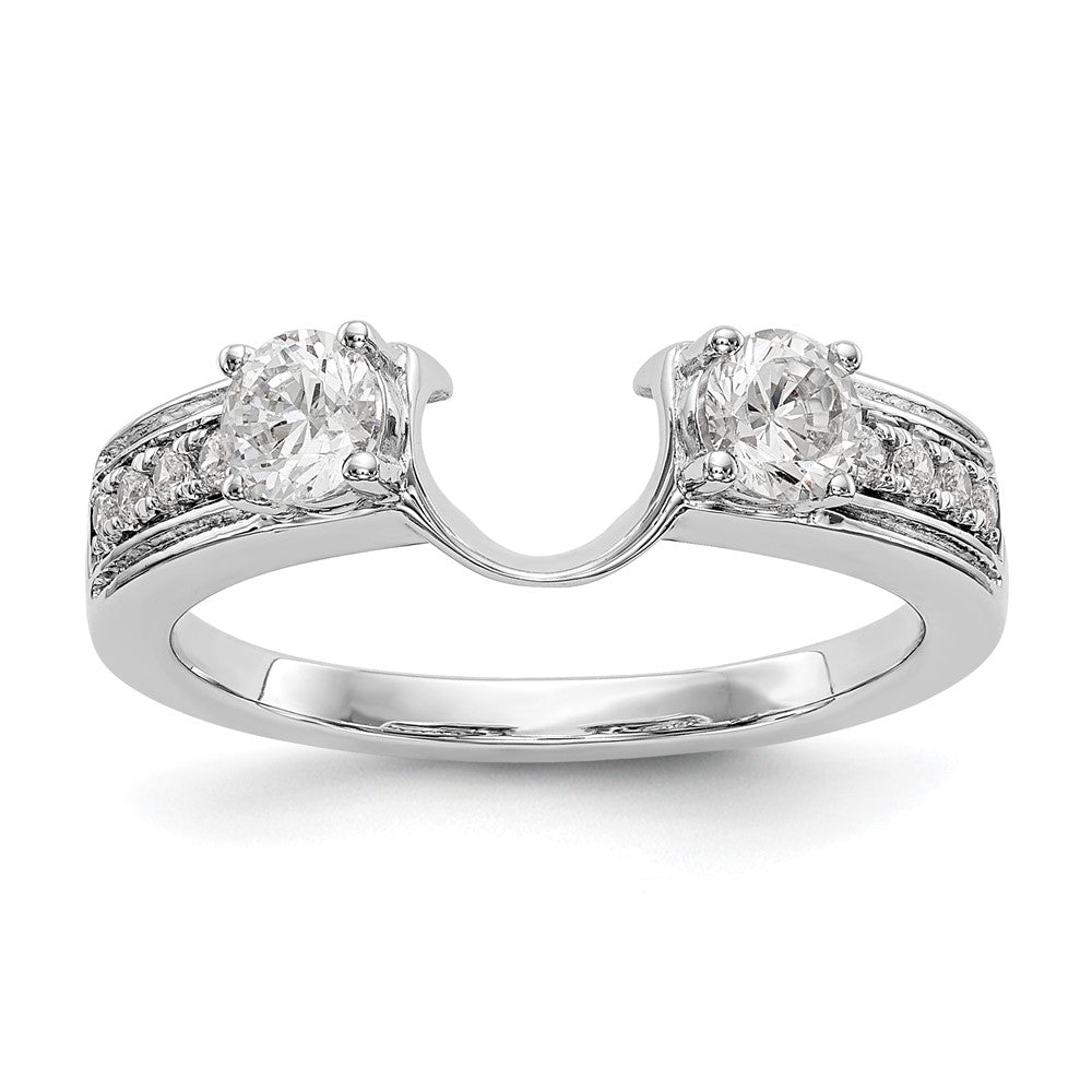 14K White Gold 1/2 carat Diamond Complete Wrap Ring