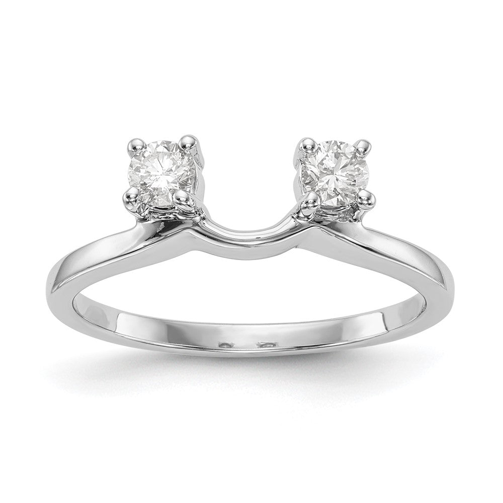 14K White Gold 1/4 carat Diamond Complete Wrap Ring