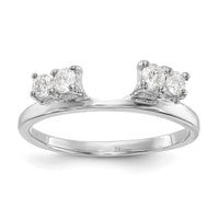 Load image into Gallery viewer, 14K White Gold 1/3 carat Diamond Complete Wrap Ring
