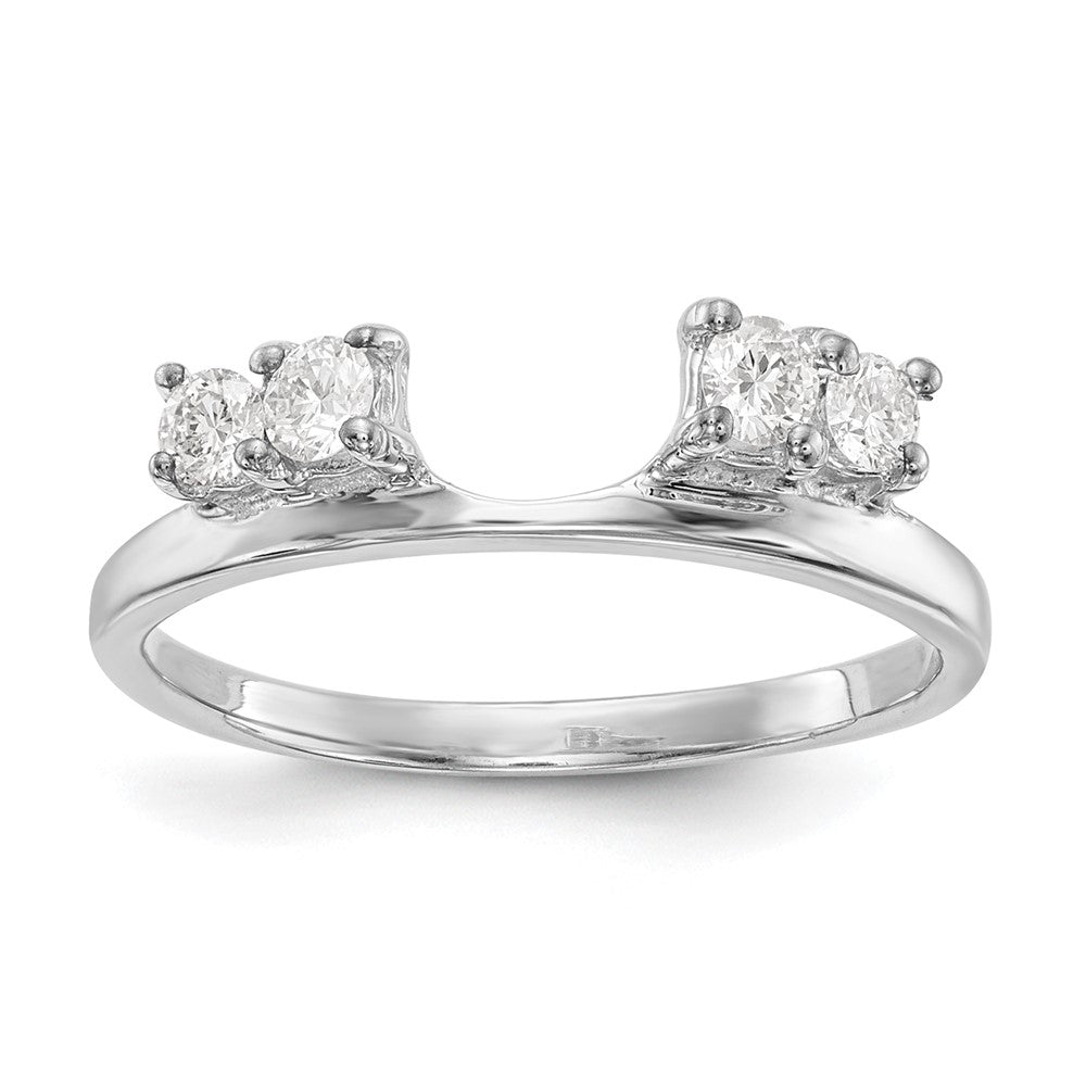 14K White Gold 1/3 carat Diamond Complete Wrap Ring