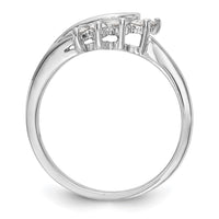 Load image into Gallery viewer, 14K White Gold Swirled 1/6 carat Diamond Complete Wrap Ring
