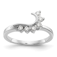 Load image into Gallery viewer, 14K White Gold Swirled 1/6 carat Diamond Complete Wrap Ring
