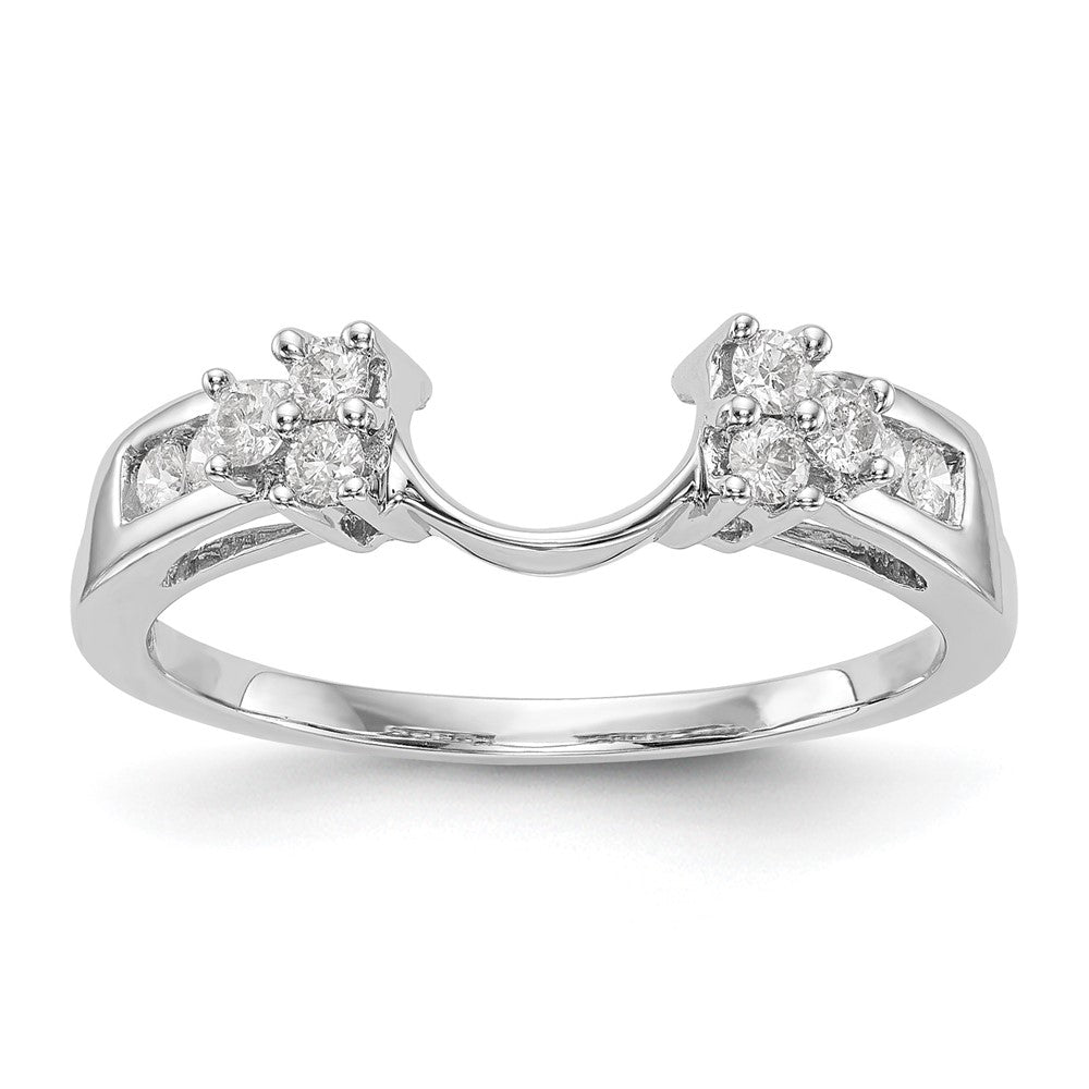 14K White Gold 1/4 carat Diamond Complete Wrap Ring