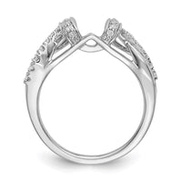 Load image into Gallery viewer, 14K White Gold Criss-Cross 1/4 carat Diamond Complete Wrap Ring
