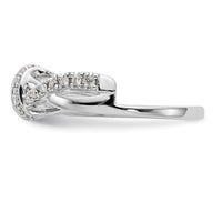 Load image into Gallery viewer, 14K White Gold Criss-Cross 1/4 carat Diamond Complete Wrap Ring
