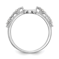 Load image into Gallery viewer, 14K White Gold Filigree 1/10 carat Diamond Complete Wrap Ring
