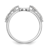 Load image into Gallery viewer, 14K White Gold Filigree 1/10 carat Diamond Complete Wrap Ring
