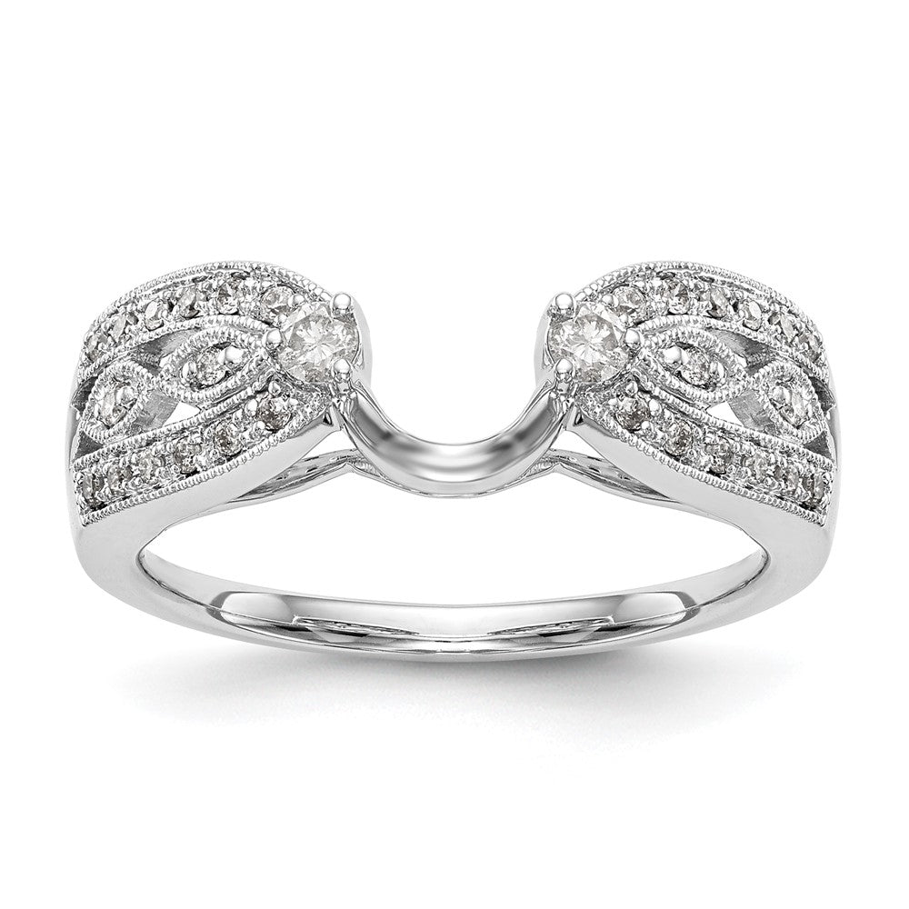 14K White Gold 1/4 carat Diamond Complete Wrap Ring