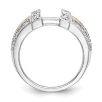 Load image into Gallery viewer, 14K White Gold and Rose Gold 1/4 carat Diamond Complete Wrap Ring
