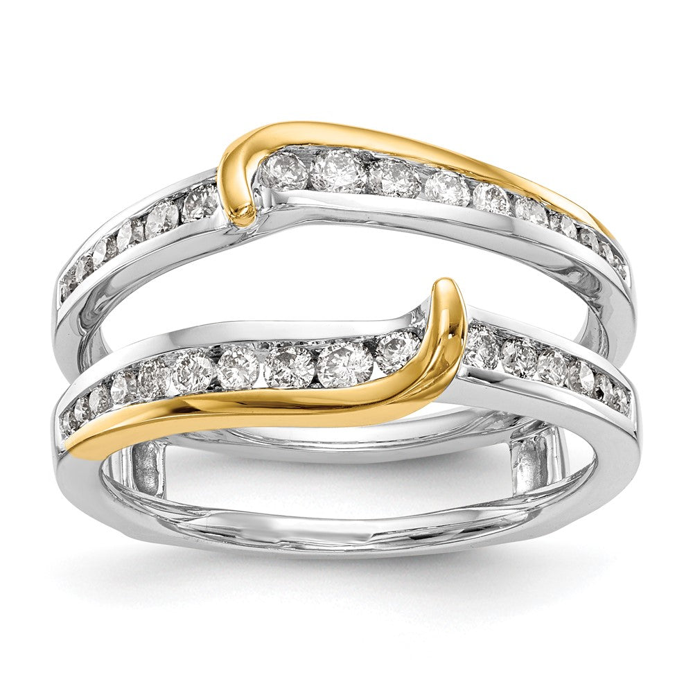 14K Two-tone 1/2 carat Diamond Complete Ring Guard