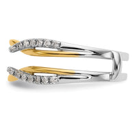 Load image into Gallery viewer, 14K Two-tone 1/4 carat Diamond Complete Ring Guard
