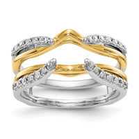 Load image into Gallery viewer, 14K Two-tone 1/4 carat Diamond Complete Ring Guard
