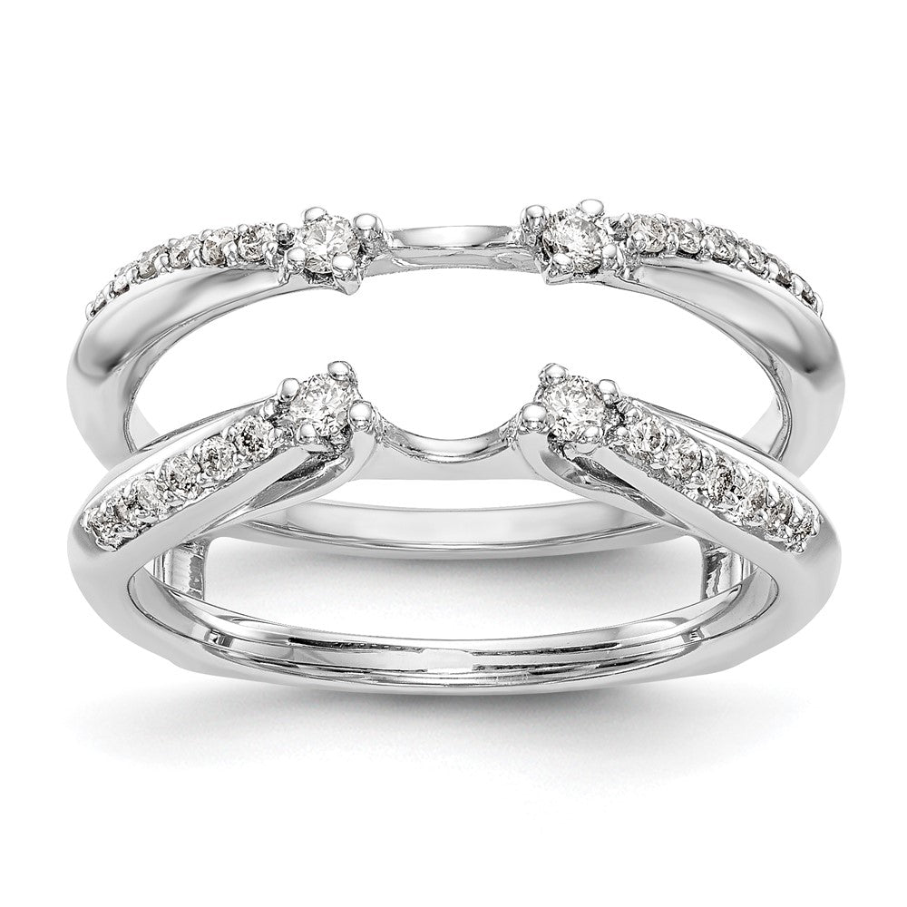14K White Gold 1/4 carat Diamond Complete Ring Guard