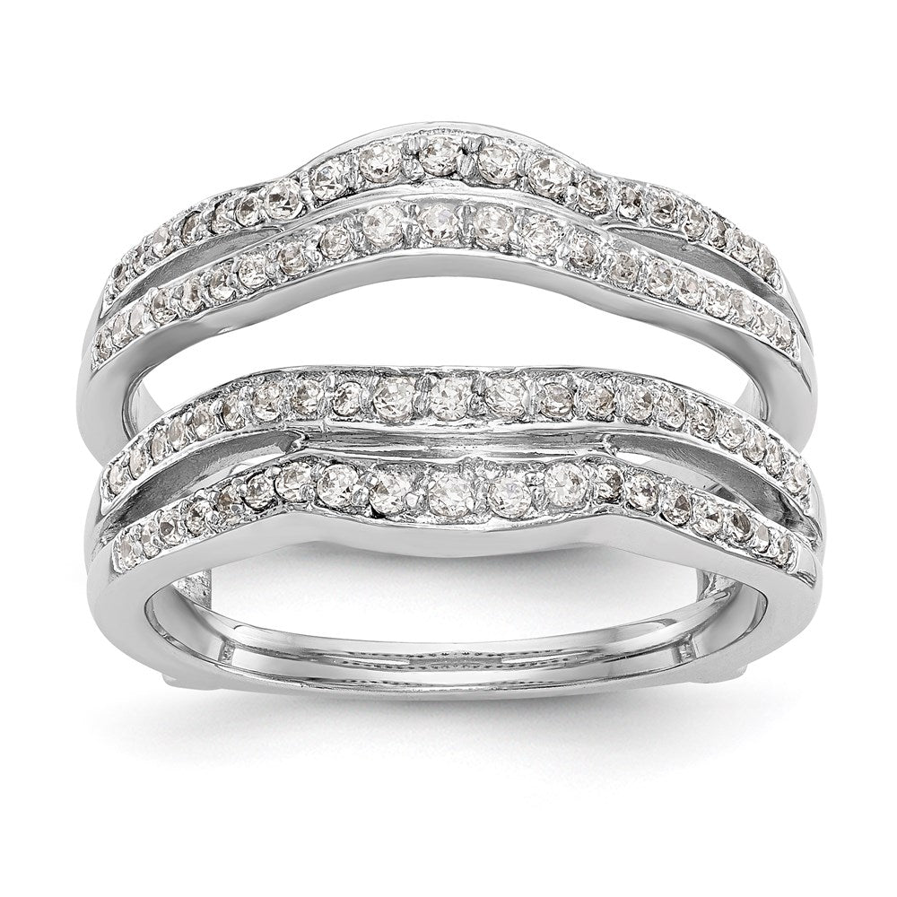 14K White Gold 1/2 carat Diamond Complete Ring Guard