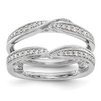 Load image into Gallery viewer, 14K White Gold 1/4 carat Diamond Complete Ring Guard
