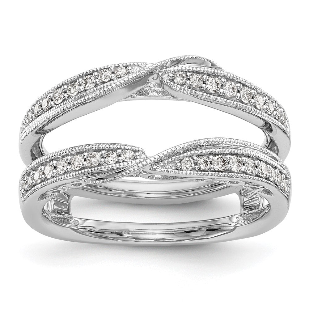 14K White Gold 1/4 carat Diamond Complete Ring Guard