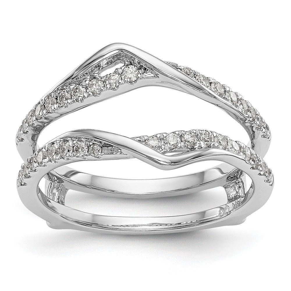 14K White Gold 1/3 carat Diamond Complete Ring Guard