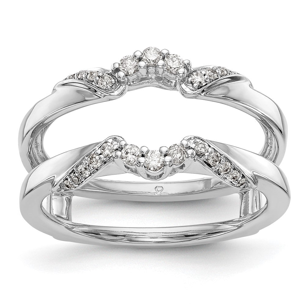 14K White Gold 1/5 carat Diamond Complete Ring Guard