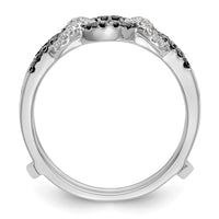 Load image into Gallery viewer, 14K White Gold 1/3 carat Black and White Diamond Complete Ring Guard
