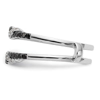 Load image into Gallery viewer, 14K White Gold 1/3 carat Black and White Diamond Complete Ring Guard
