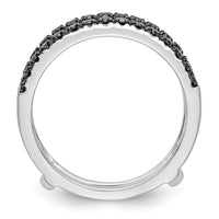Load image into Gallery viewer, 14K White Gold 1/2 carat Black Diamond Complete Ring Guard
