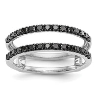 Load image into Gallery viewer, 14K White Gold 1/2 carat Black Diamond Complete Ring Guard

