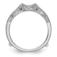 Load image into Gallery viewer, 14K White Gold 1/4 carat Blue and White Diamond with Black Rhodium Complete Ring Guard
