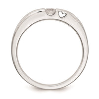Load image into Gallery viewer, First Promise 14k White Gold Heart Shank 1/10 carat Round Diamond Complete Promise/Engagement Ring
