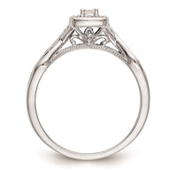 Load image into Gallery viewer, First Promise 14k White Gold Criss-Cross 1/3 carat Round Diamond Complete Promise/Engagement Ring
