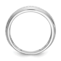 Load image into Gallery viewer, 10K White Gold 1/8 carat Diamond Trio Men&#39;s Complete Wedding Band
