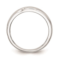 Load image into Gallery viewer, 10K White Gold .03 carat Diamond Trio Men&#39;s Complete Wedding Band
