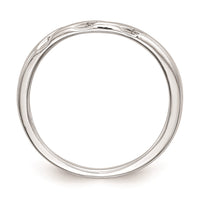 Load image into Gallery viewer, 14K White Gold AA Quality 1/20 carat Diamond Trio Complete Ladies Wedding Band
