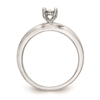 Load image into Gallery viewer, 14K White Gold AA Quality 1/8 carat Diamond Trio Complete Engagement Ring
