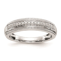 Load image into Gallery viewer, 14K White Gold AA Quality 1/10 carat Diamond Trio Complete Men&#39;s Wedding Band
