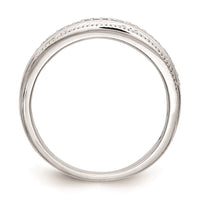 Load image into Gallery viewer, 14K White Gold AA Quality 1/10 carat Diamond Trio Complete Ladies Wedding Band
