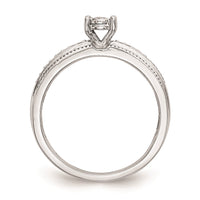 Load image into Gallery viewer, 14K White Gold AA Quality 1/8 carat Diamond Trio Complete Engagement Ring
