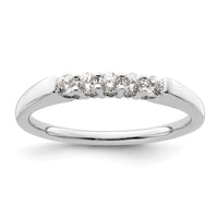 Load image into Gallery viewer, 14K White Gold 5-Stone Shared Prong 1/4 carat Round Complete Diamond Band
