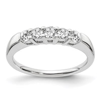 Load image into Gallery viewer, 14K White Gold 5-Stone Shared Prong 1/2 carat Round Complete Diamond Band
