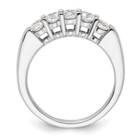Load image into Gallery viewer, 14K White Gold 5-Stone Shared Prong 3/4 carat Round Complete Diamond Band
