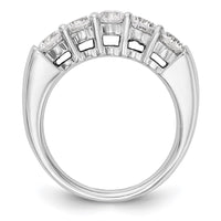 Load image into Gallery viewer, 14K White Gold 5-Stone Shared Prong 1 carat Round Complete Diamond Band
