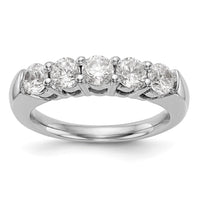 Load image into Gallery viewer, 14K White Gold 5-Stone Shared Prong 1 carat Round Complete Diamond Band
